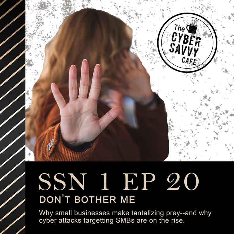 Ssn 1 Ep 20: Don't Bother Me; image of woman holding her hand up with her face turned away.