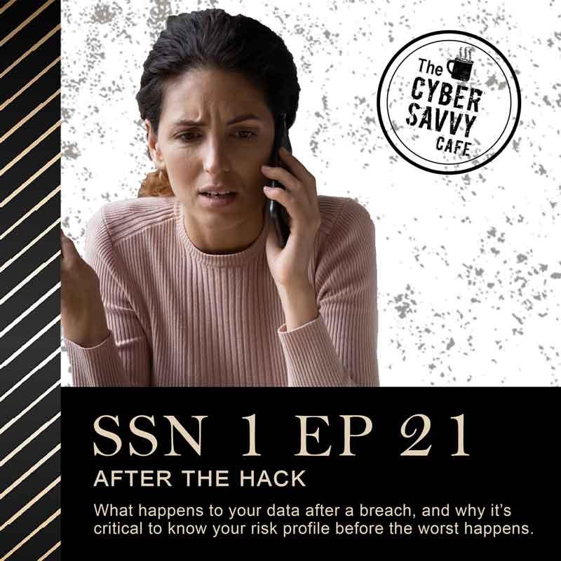 What happens after you get hacked? Image of business woman on the phone after a breach.