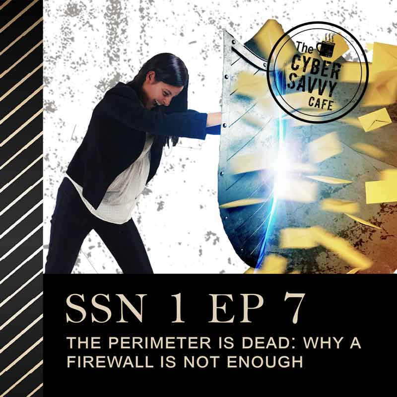 Why a firewall is no longer enough to protect your network; image of girl pushing against a shield.